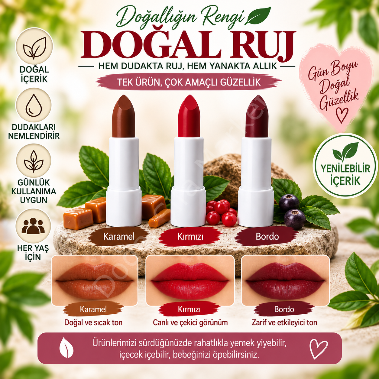 Doğal Ruj 3'lü