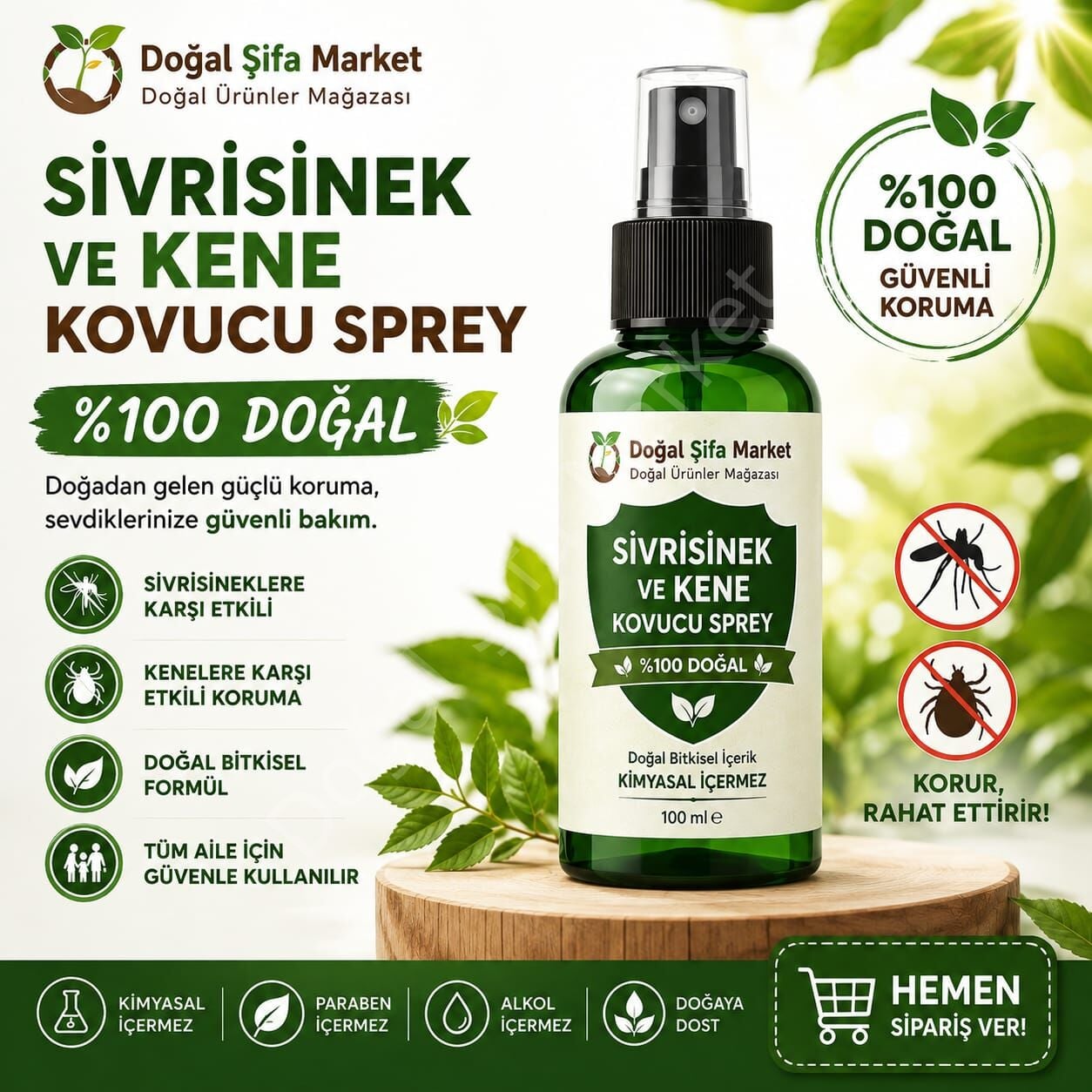 Sivrisinek & Kene Kovucu Sprey 100 ML