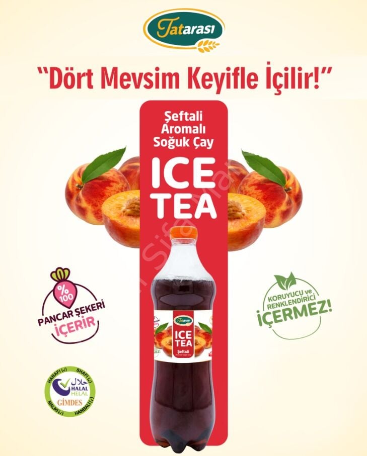 Tatarası Soğuk Çay (Şeftali Aromalı) 1 Lt. Helal Belgeli