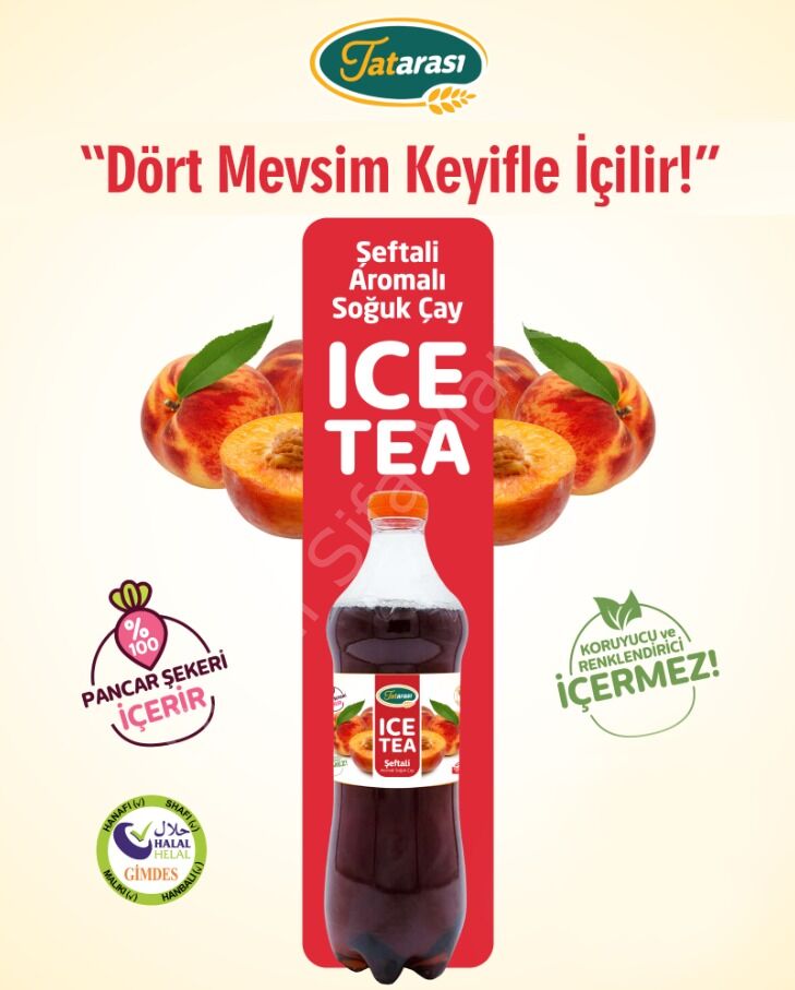 Tatarası Soğuk Çay (Şeftali Aromalı) 1 Lt. Helal Belgeli