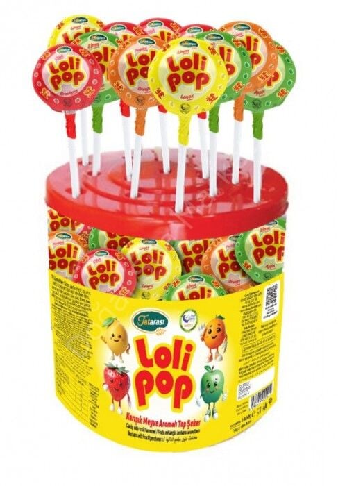 Tatarası Karışık Meyveli Lolipop Şeker 14 Gr. x 5 Adet