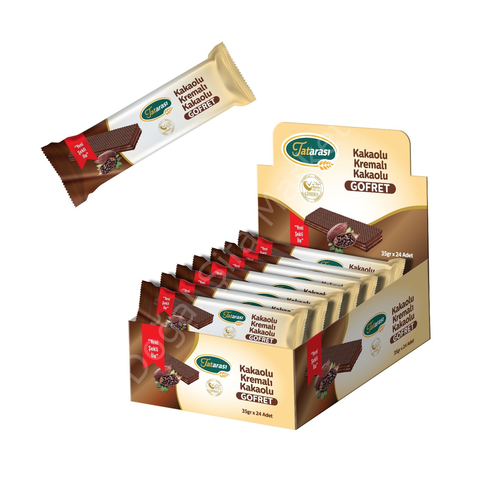Kakao Kremalı Gofret 35 Gr. x 24 Adet
